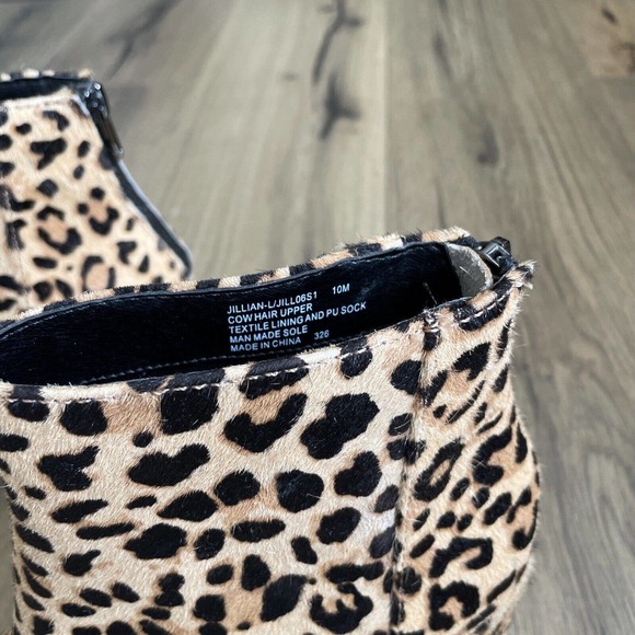 Steve Madden Womens Size 10 JILLIAN Calf Hair Leopard Print Booties Ankle Boot - Picture 11 of 16